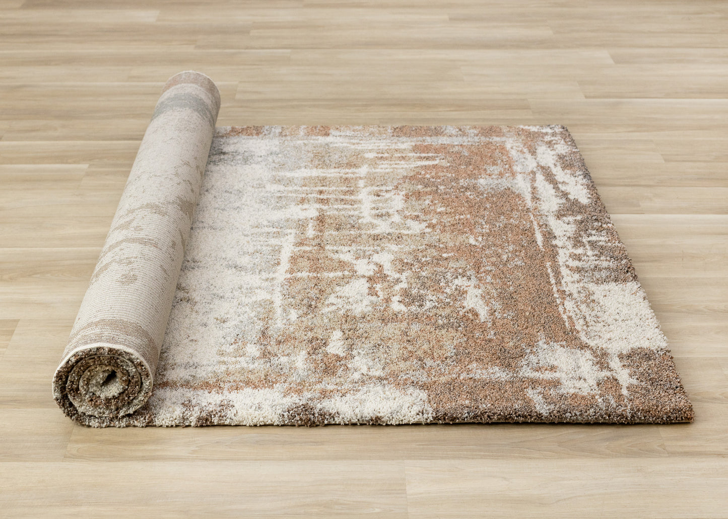 Contemporary Distressed White Area Rug