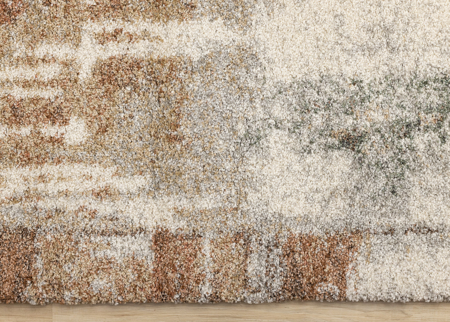 Contemporary Distressed White Area Rug