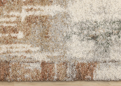 Contemporary Distressed White Area Rug