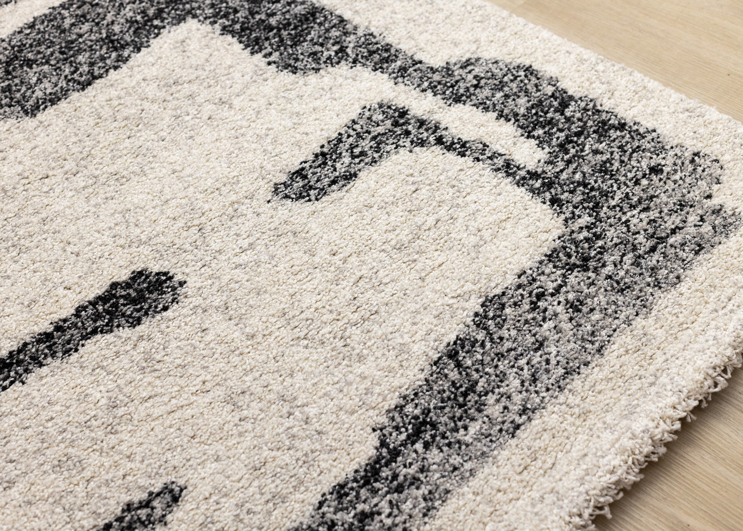 Contemporary Distressed White Area Rug