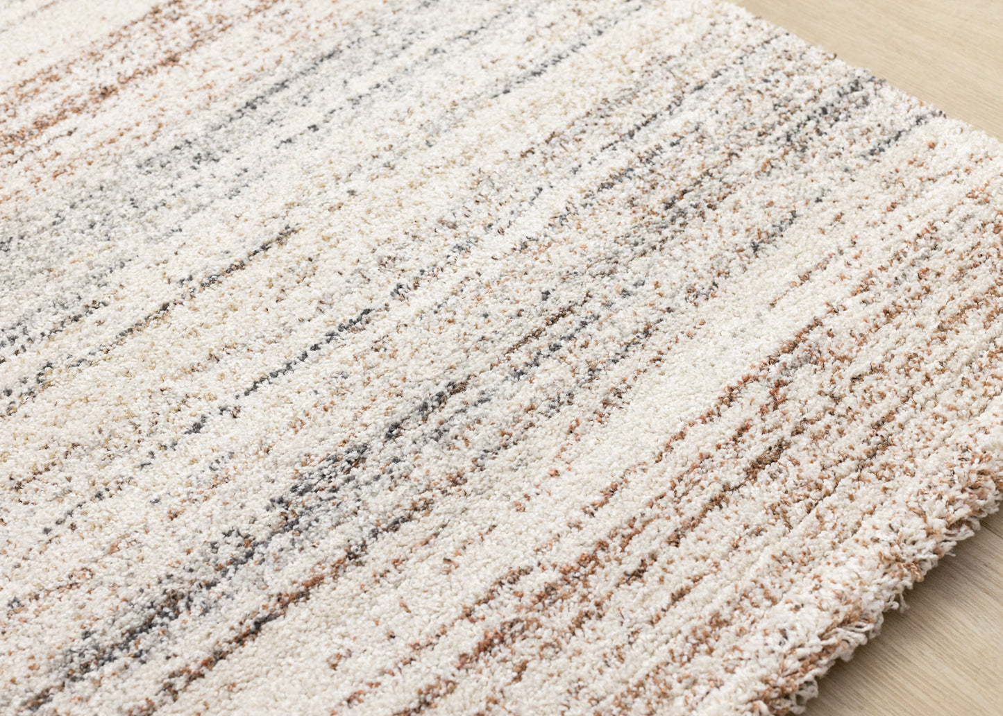 Contemporary Distressed White Area Rug