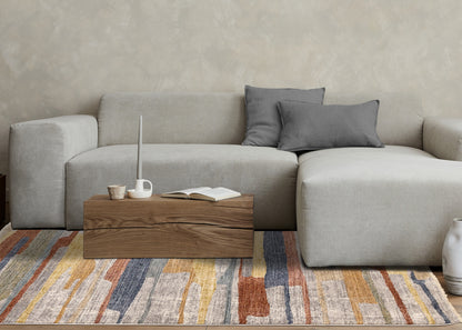 Contemporary Organic Grey Area Rug-3
