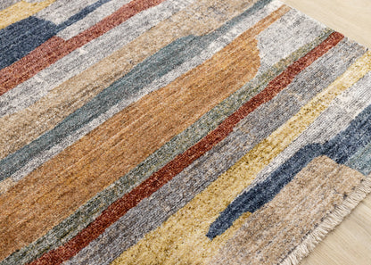 Contemporary Organic Grey Area Rug-4