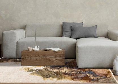 Contemporary Organic Beige Area Rug