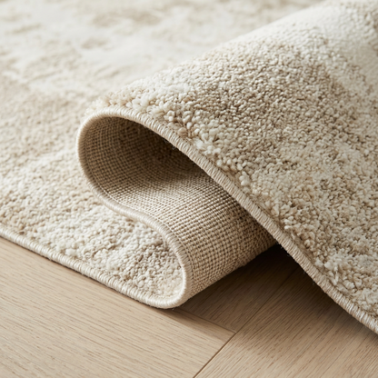 Hikari Abstract Modern Beige and Cream Indoor Rug