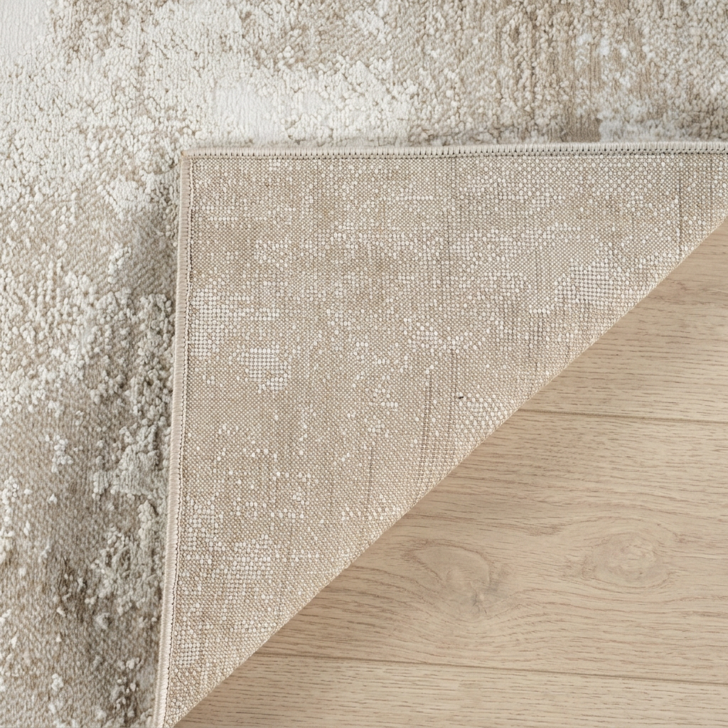 Hikari Abstract Modern Beige and Cream Indoor Rug