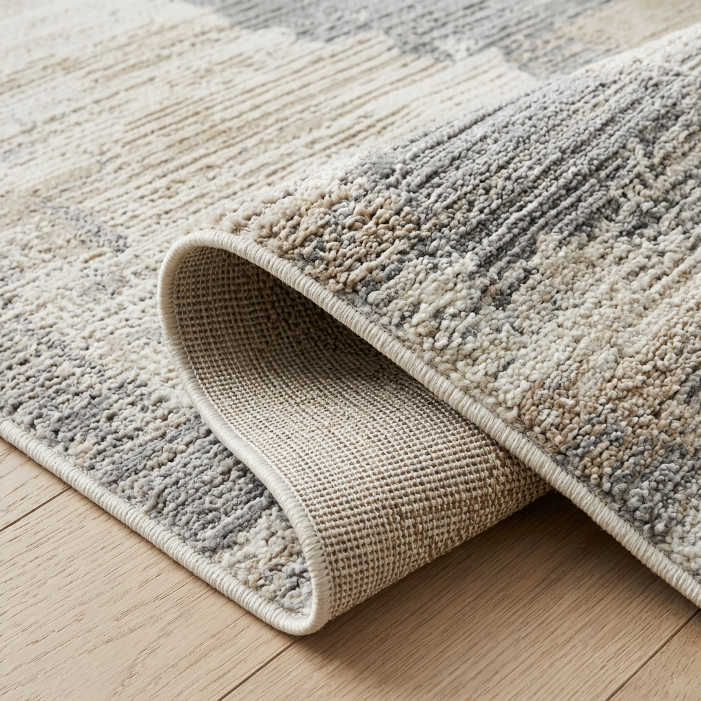 Atlas Abstract Contemporary Cream Indoor Rug