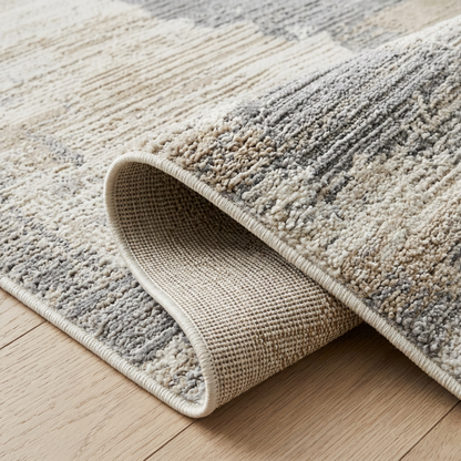 Atlas Abstract Contemporary Cream Indoor Rug