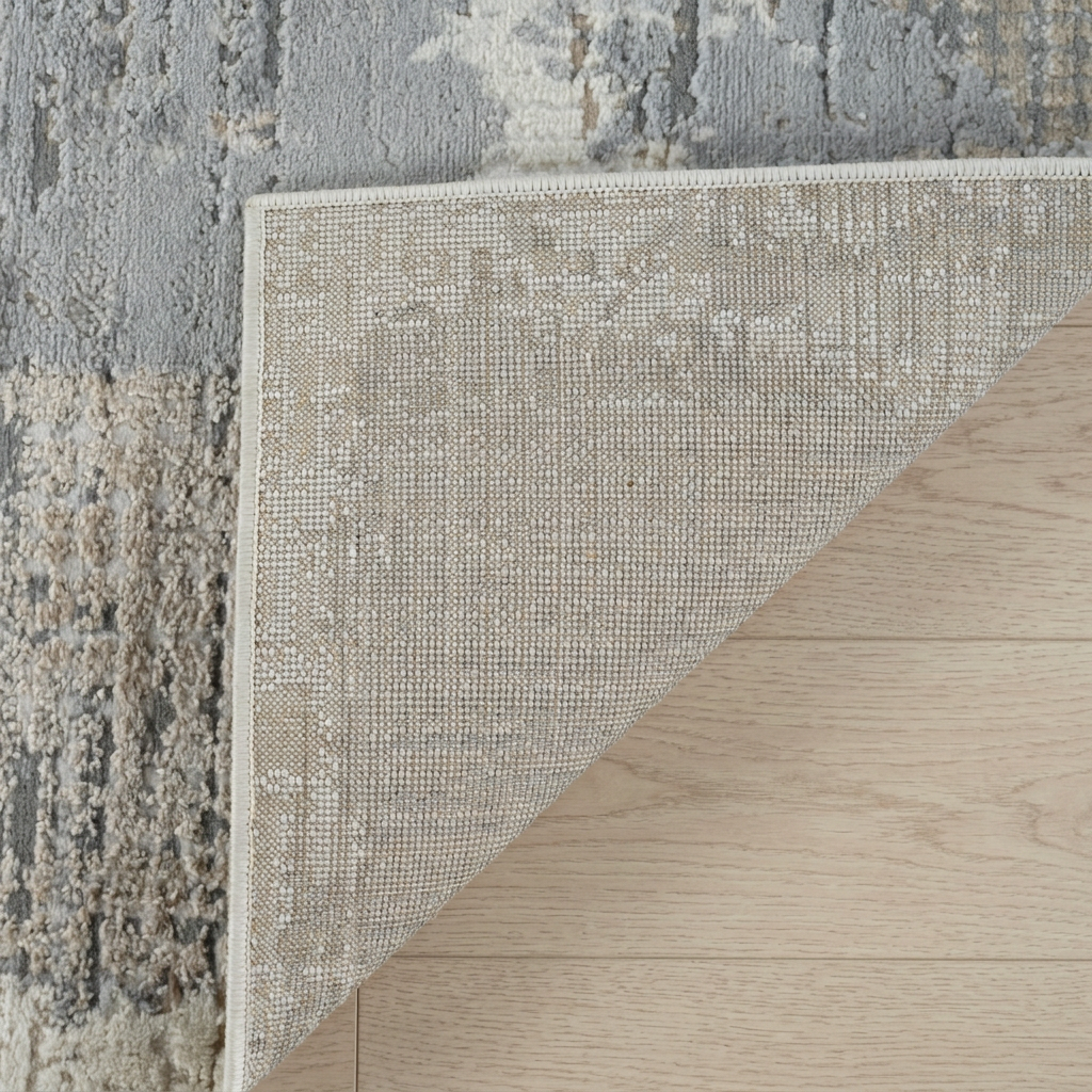 Atlas Abstract Contemporary Cream Indoor Rug