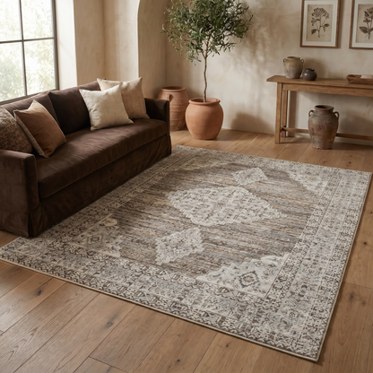 Alfombra Nomad Vintage beige desgastada