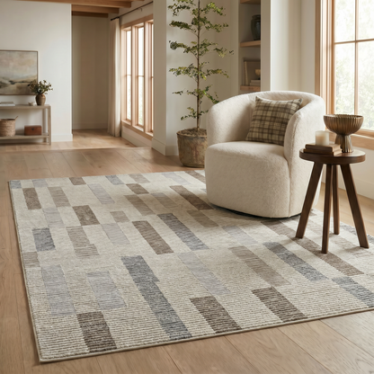 Alfombra beige moderna abstracta Nomad
