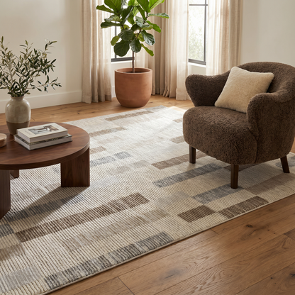 Alfombra beige moderna abstracta Nomad