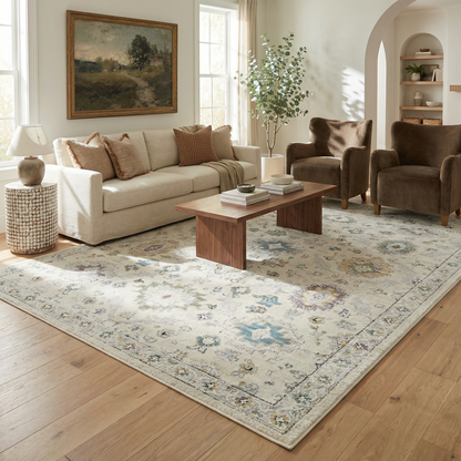 Alfombra bohemia clásica beige Nomad