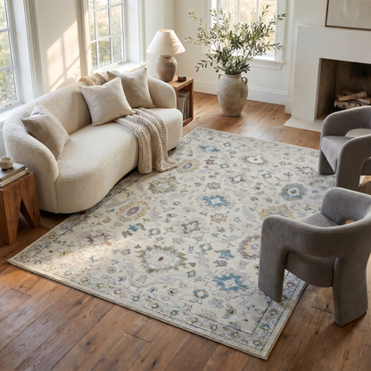 Alfombra bohemia clásica beige Nomad