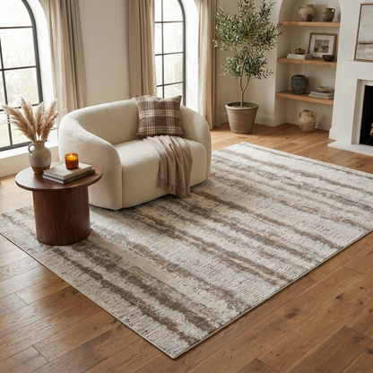 Alfombra beige moderna abstracta Nomad