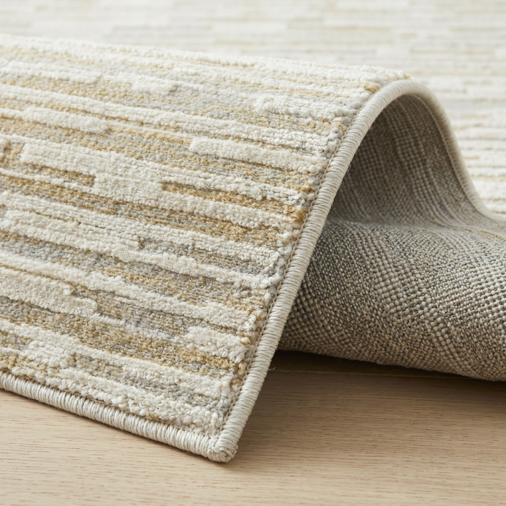 Riva Abstract Contemporary Beige and Brown Indoor Rug
