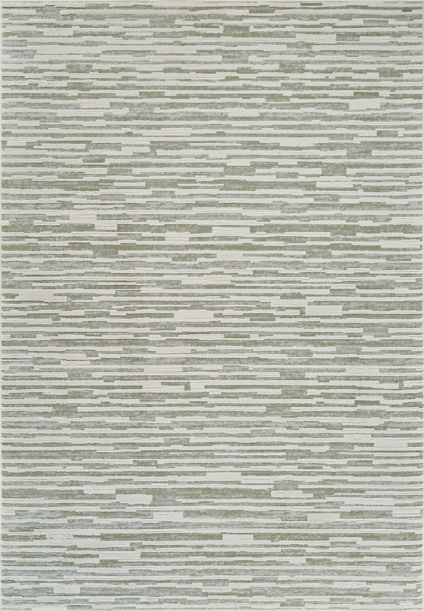 Riva Abstract Contemporary Green and Beige Indoor Rug-3