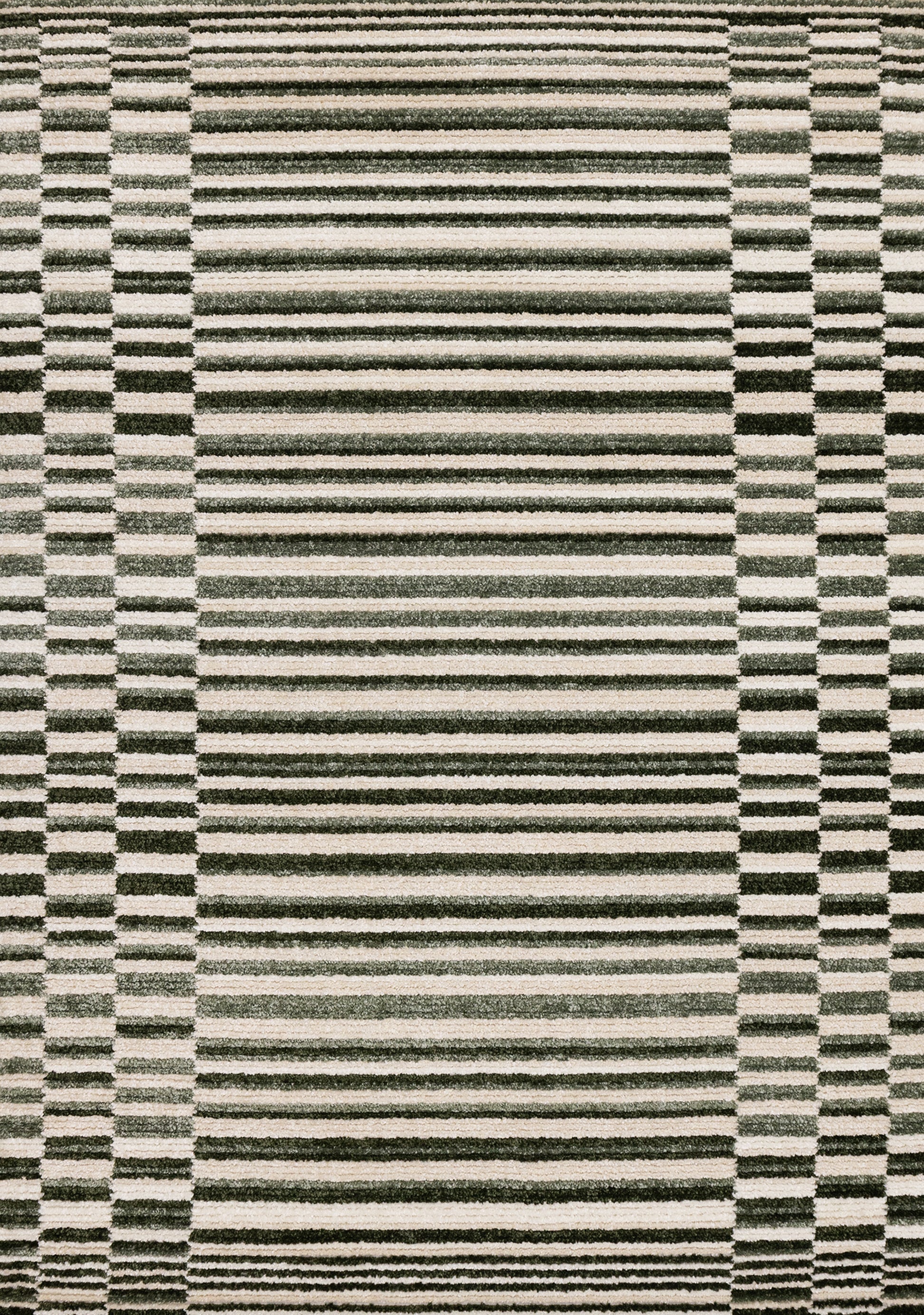 Contemporary Stripes Green Area Rug-1