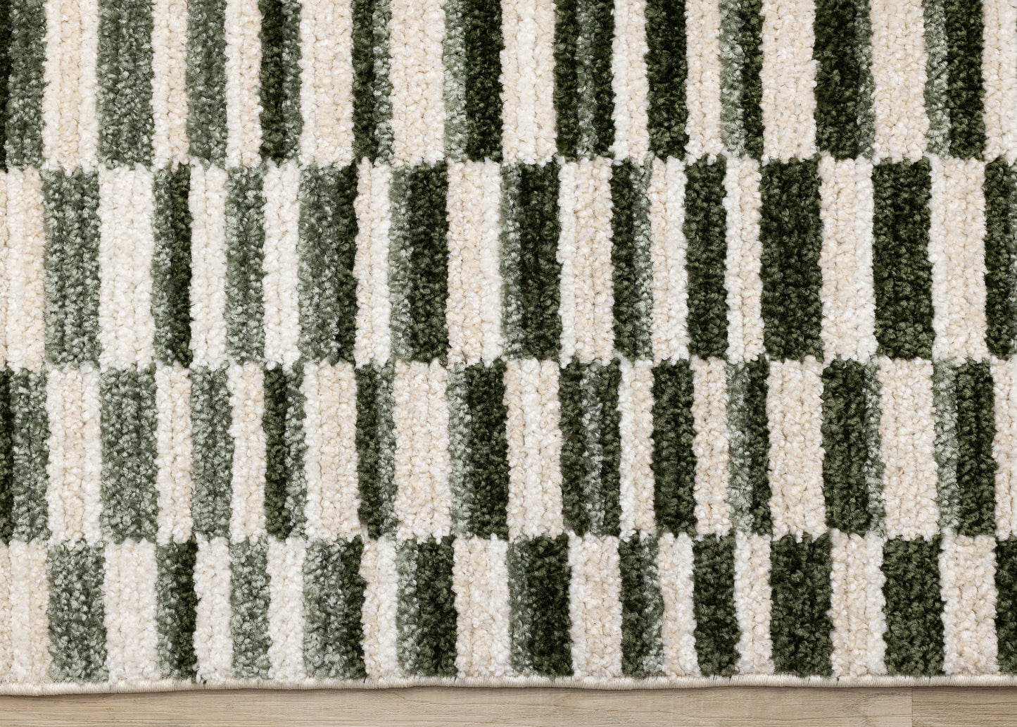 Contemporary Stripes Green Area Rug-8