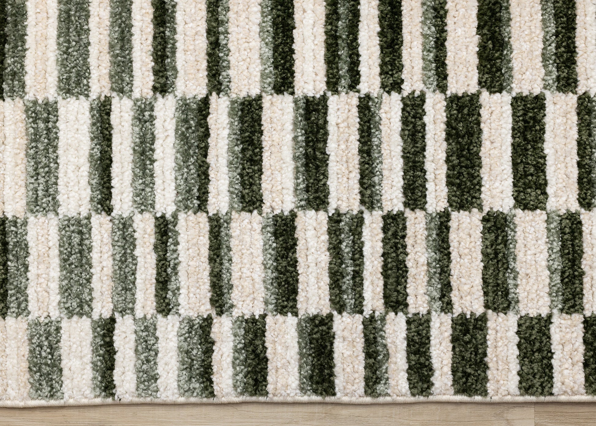 Contemporary Stripes Green Area Rug-8
