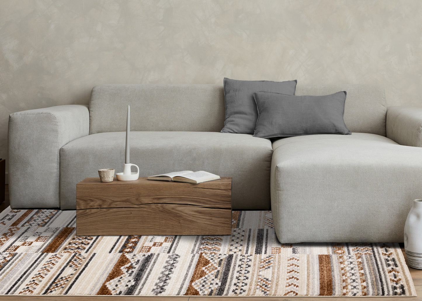 Tribal Southwestern Cream Area Rug