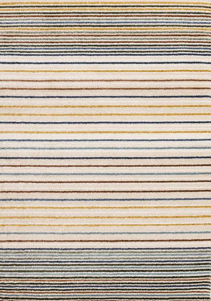 Contemporary Stripes Cream Area Rug