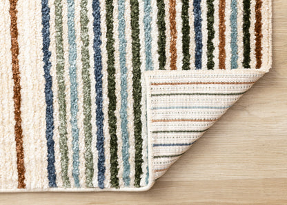 Contemporary Stripes Cream Area Rug