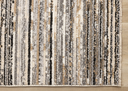Contemporary Stripes Grey Area Rug