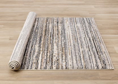 Contemporary Stripes Grey Area Rug