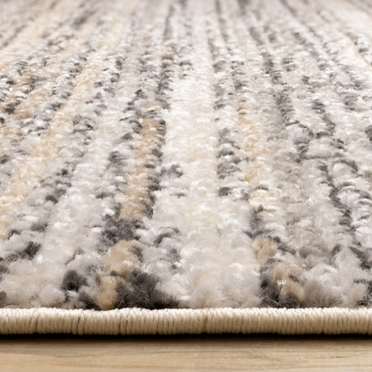 Contemporary Stripes Grey Area Rug