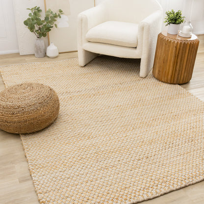 Contemporary Stripes Cream Area Rug-2