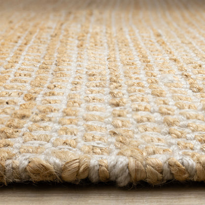 Contemporary Stripes Cream Area Rug-9