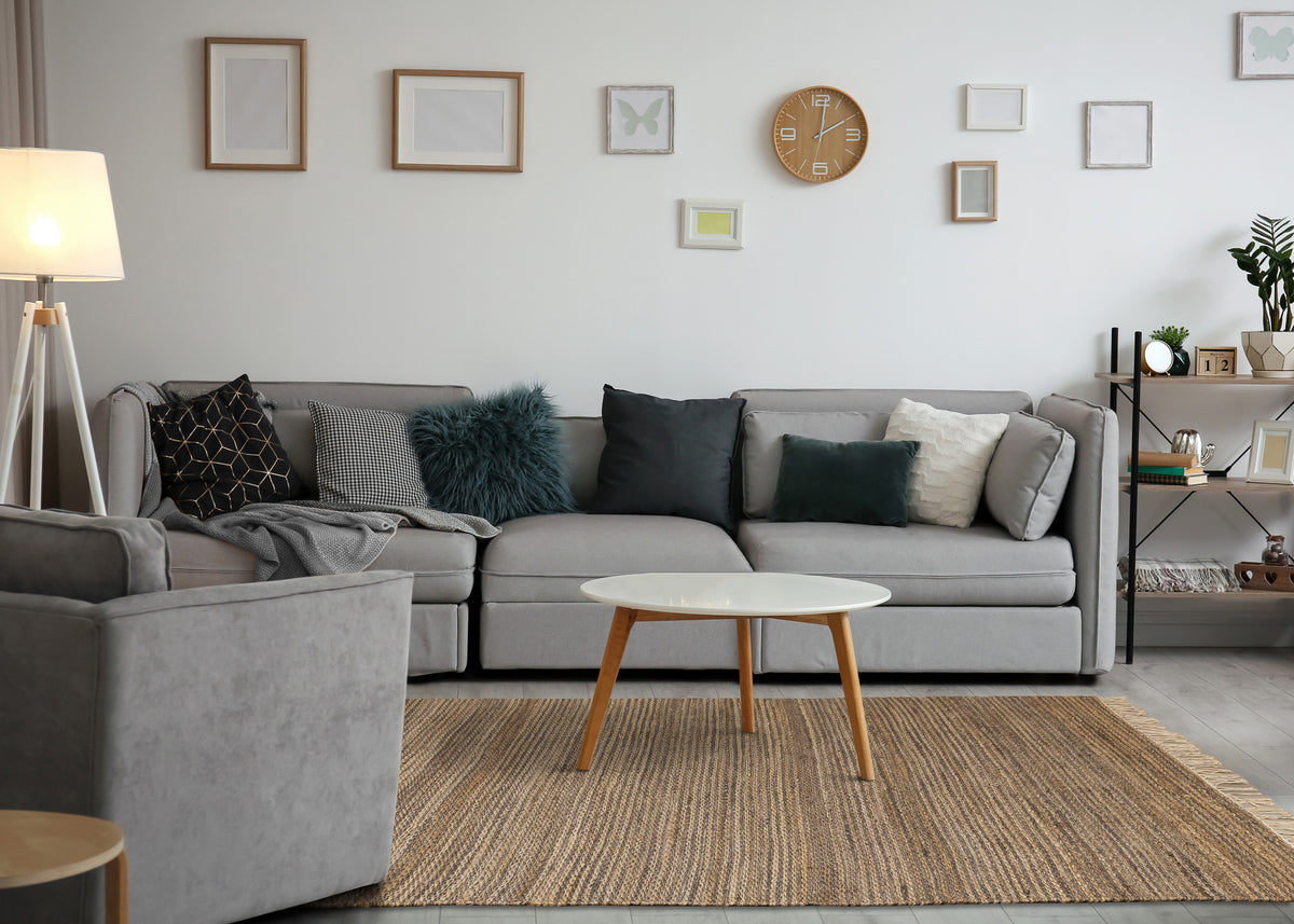 Natural Tonal Solid Taupe Area Rug