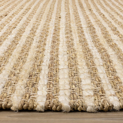 Contemporary Tonal/Solid Beige Area Rug