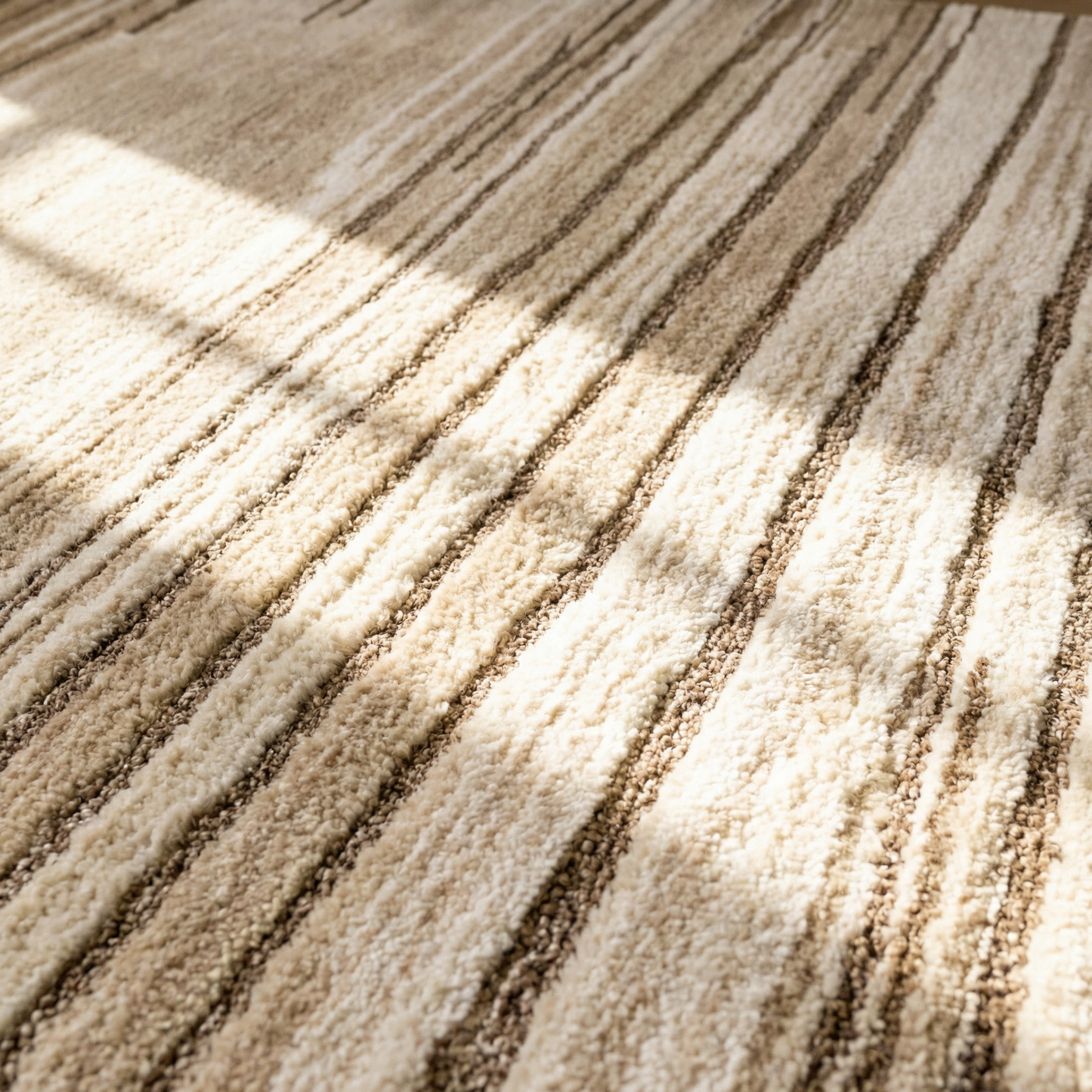 Esker Linear Abstract Contemporary Beige and Brown Indoor Rug-10
