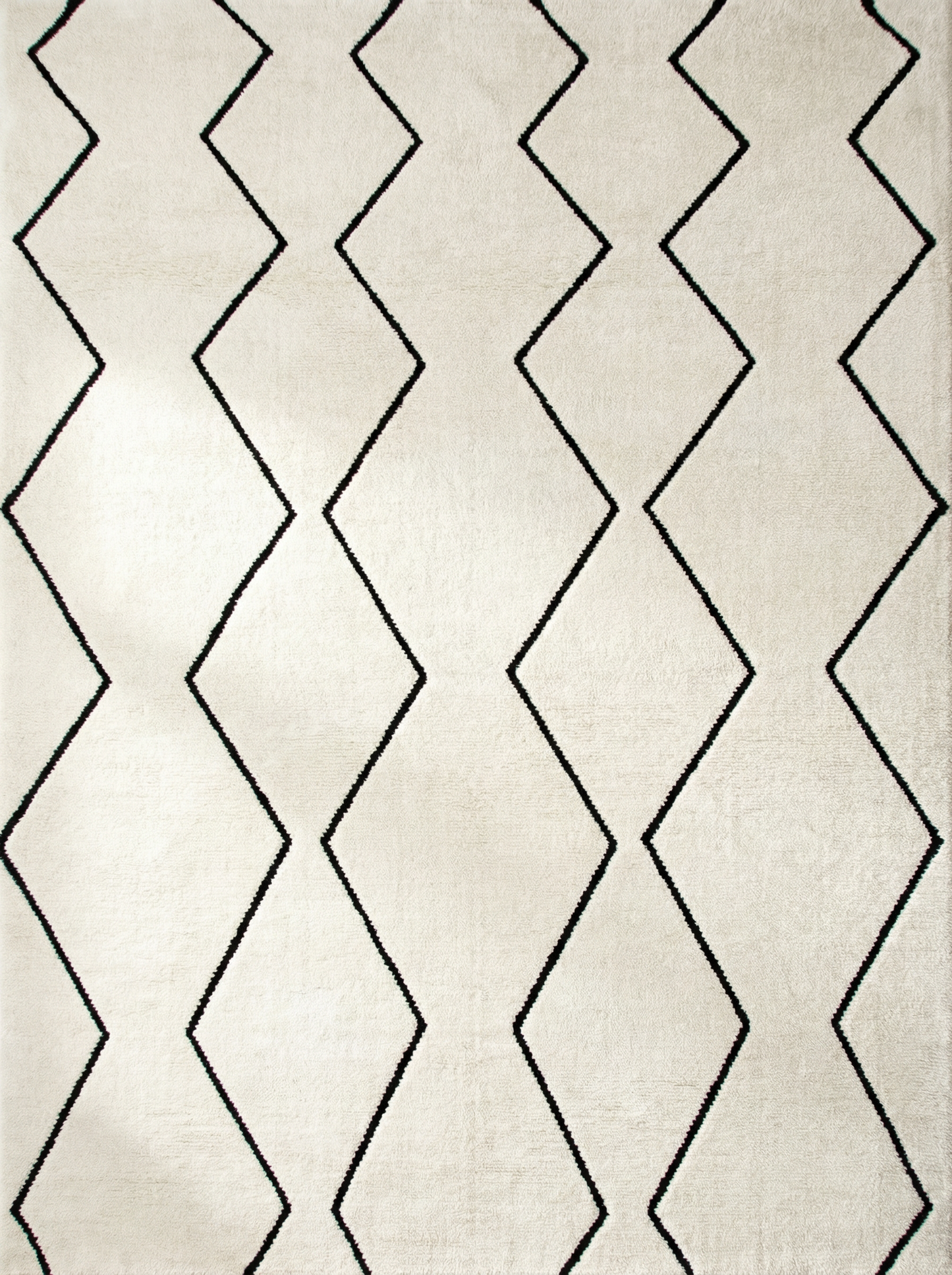Aegis Trellis Contemporary Beige and Black Indoor Rug-1