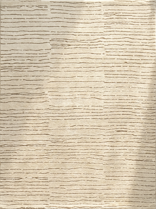 Noma Striped Comtemporary Beige and Grey Indoor Rug