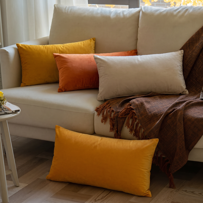 Soft Velvet Corail Pillow with Insert & Cover