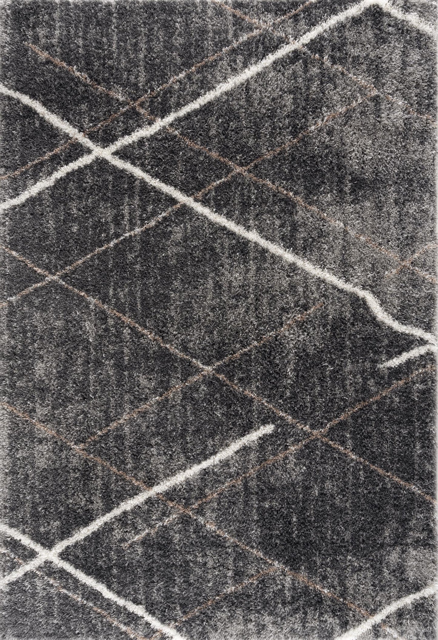 Arden Geometric Comtemporary Grey and White Indoor Rug