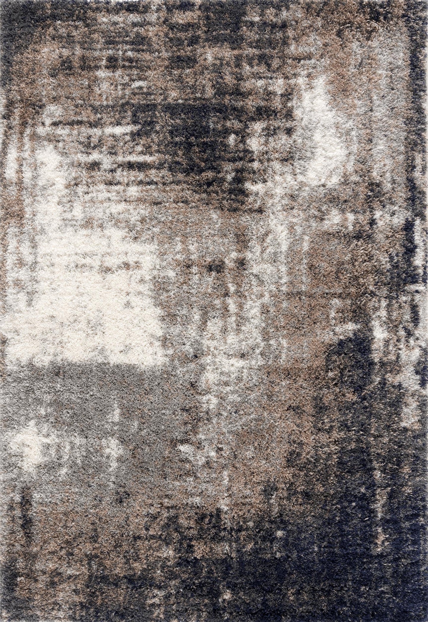 Sumi Abstract Contemporary Grey and White Indoor Rug