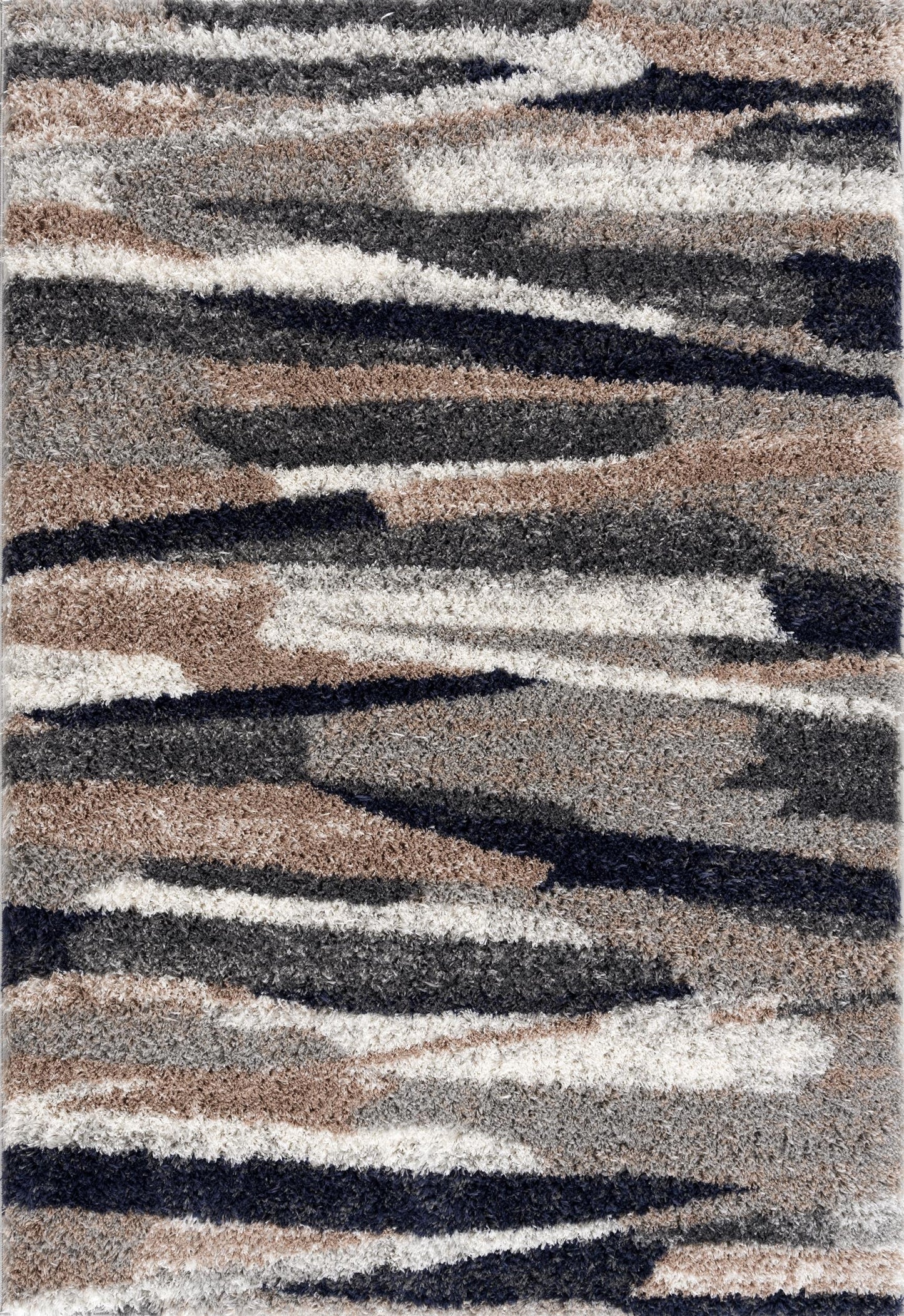 Cinder Abstract Contemporary Beige and Grey Indoor Rug