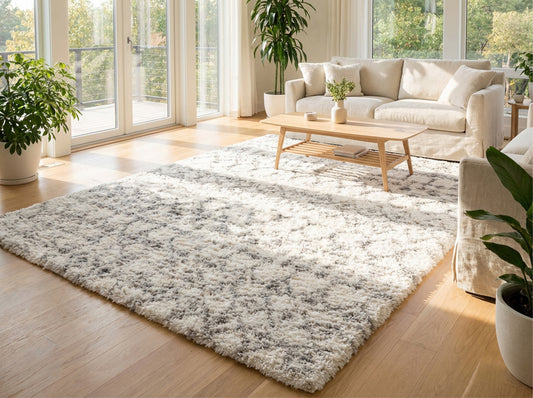 Freya Boho Comtemporary Beige and Grey Indoor Rug