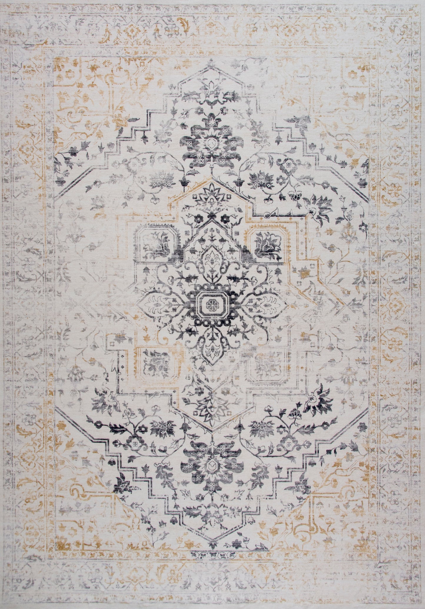 Aruba Traditional Distressed Cream Rug