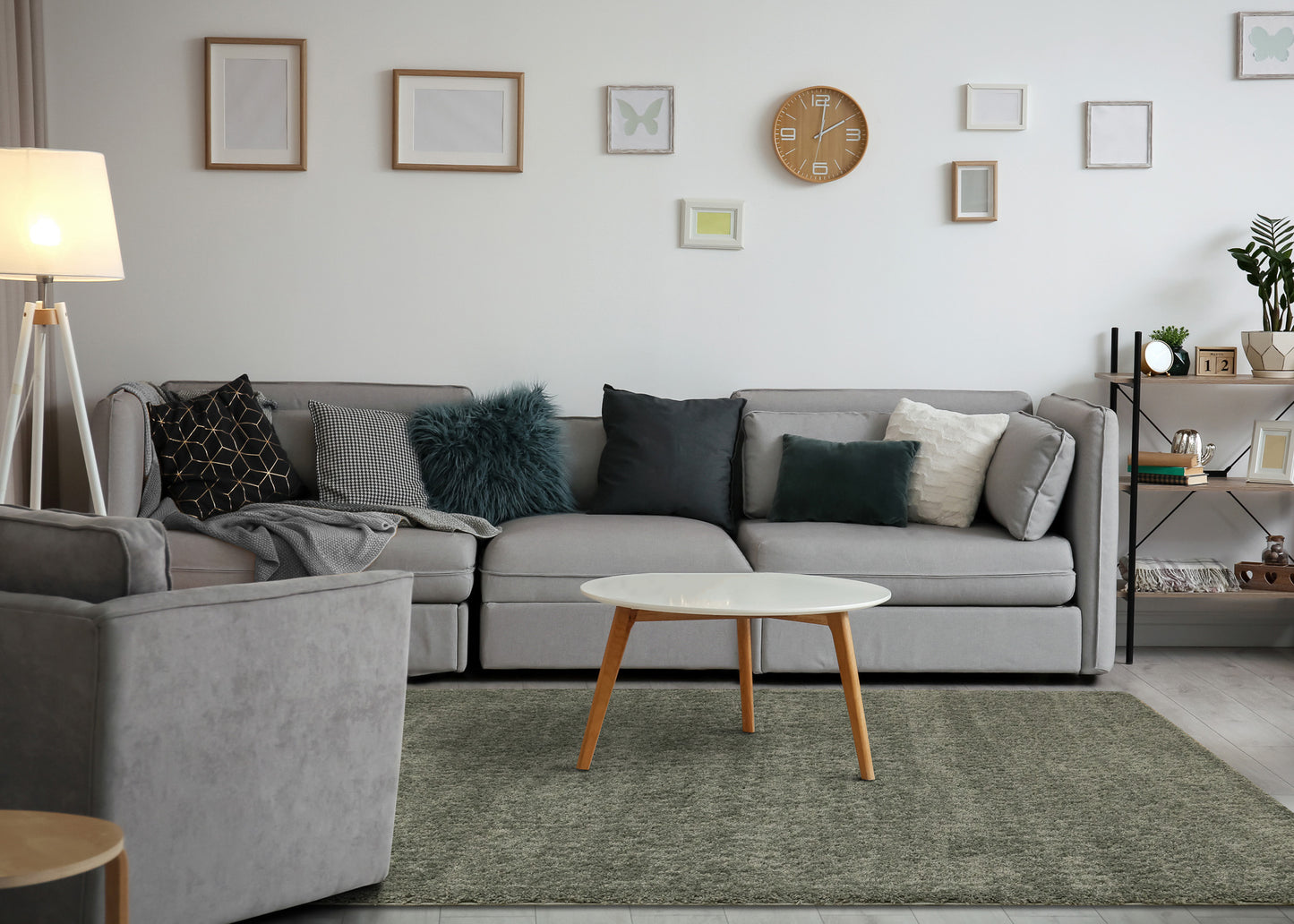 Modern Tonal Solid Green Area Rug-3