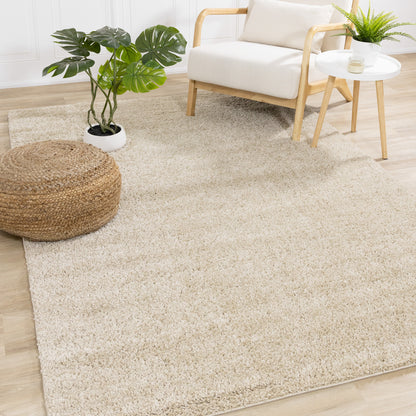 Modern Tonal Solid Beige Area Rug-9
