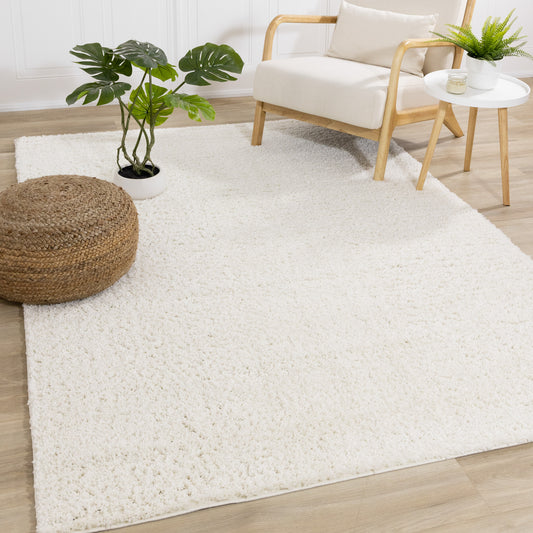 Modern Tonal Solid Cream Area Rug