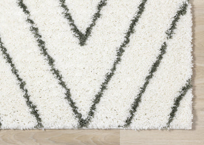 Contemporary Geometric Cream Area Rug