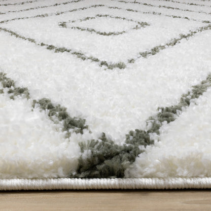 Contemporary Geometric Cream Area Rug