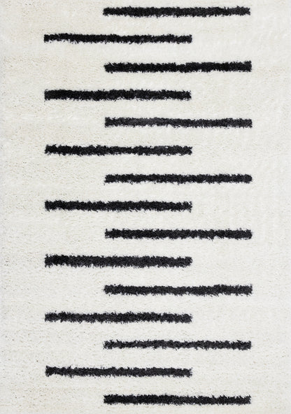 Contemporary Stripes Cream Area Rug-1