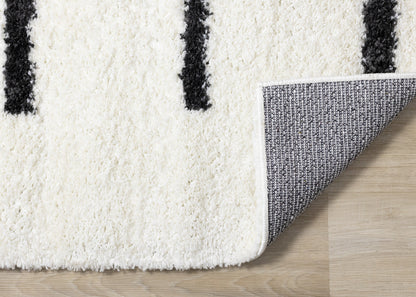 Contemporary Stripes Cream Area Rug-6